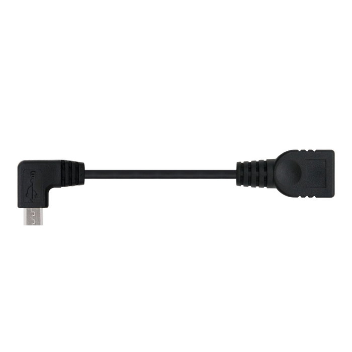 Nanocable Cable USB 2.0 OTG Micro-USB B Acodado a USB-A Hembra 15 cm